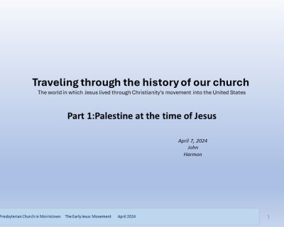 History of the Church Part 1